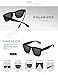 LUENX Polarized Sunglasses Classic Mens UV 400 Protection Black Lens Matte Black Frame 58MM with Case