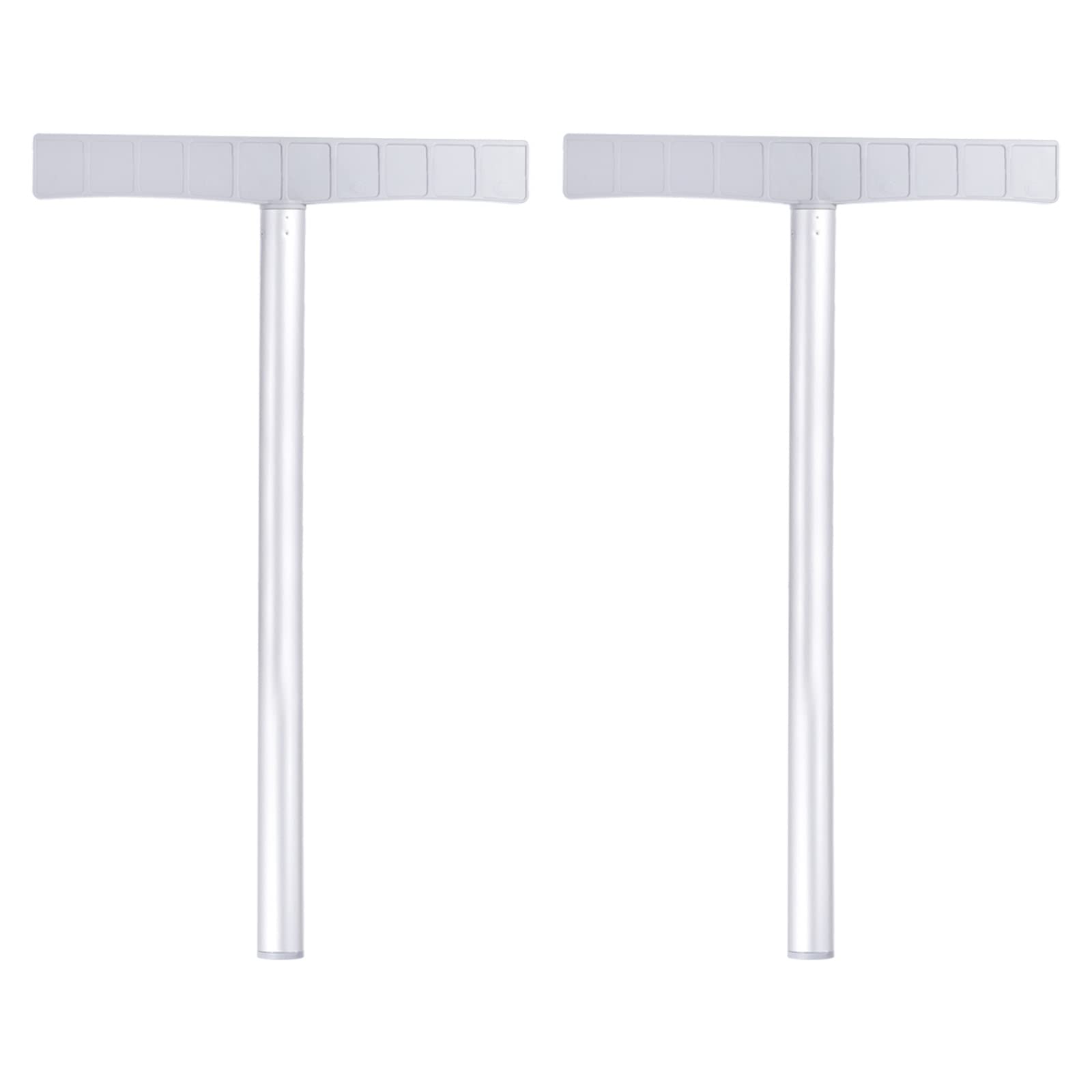 PATIKIL 16" Handheld Sign Holder 2Pcs Sign Stands Airport Pick Up Welcome Sign Tour Guide Pole for Sports Meeting Exhibition Ceremonies, Silver