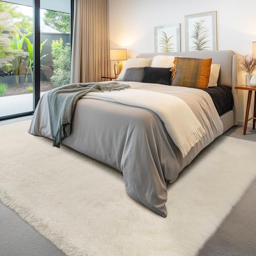 200x300 سم للصالة وغرف النوم - سجاد طويل ناعم فاخر قابل للغسيل الآلي لتزيين المنزل - للعائلة 200x300cm Extra Large Fluffy Shaggy Area Rug for Living Room & Bedroom, Machine Washable Non-Slip Carpet
