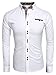 Coofandy Men's Fashion Slim Fit Dress Shirt Casual Shirt, 01-white, Small