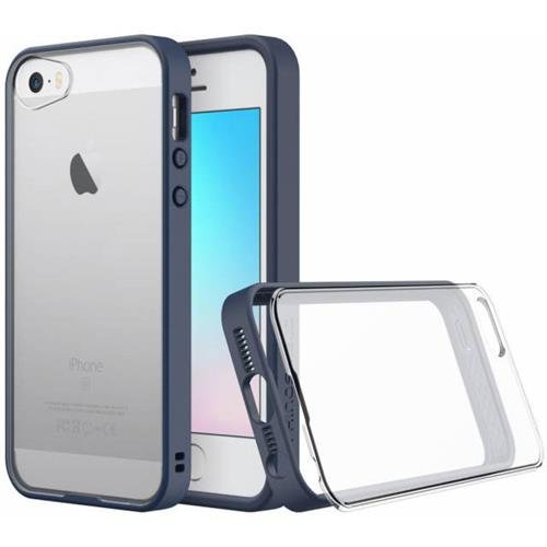 RhinoShield MOD for iPhone SE/5s (with Rim, Button, Frame, Clear Back Plate - Black - //coolthings.us