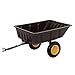 Polar Trailer 9393 LG7 Lawn and Garden Utility Cart, 65 x 31 x 28-Inch 600 Lbs Load Capacity 10 Cubic Feet Tub Quick Release Tipper Latch Tilt-and-Swivel Dumping and Hauling Cart, Black