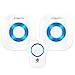 Etekcity Wireless Doorbell Operating at 1000-feet with Plug-in Receiver, Battery-powered Receiver and Push Button, 52 Chimes, White (1-2)