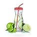 Tritan Water Bottle With Straw by SimpleHH: BPA Free Cold Drink / Water Container | 33oz Dishwasher-Safe Tumbler | Extra Wide Mouth w/ Easy Twist Lid?Pink