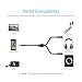 AIFFECT 3.5mm Aux Audio Stereo Y Splitter Cable for iPhone, iPad, Smartphones, Tablets, and Other Media Players - Black