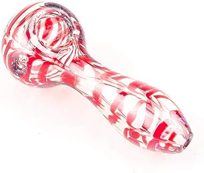 HUALIN Pipe 4 inches Long Red Stripes Handmade New Style Glass Tube