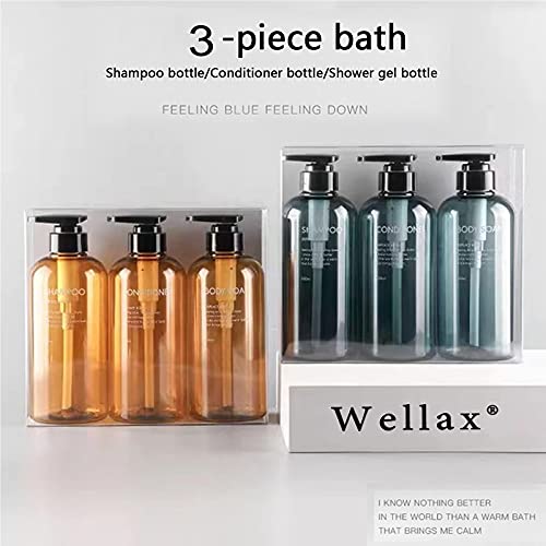 Refillable Shampoo and Conditioner Bottles, 16.9oz/500ml Shampoo