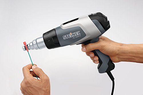 Steinel HL 2020 E Silver Kit - incl. Heat Tool with LCD-Display and Variable Temperature, hot air Gun Set for desoldering, Welding Plastics, evenly Drying Filler, Stripping Paint