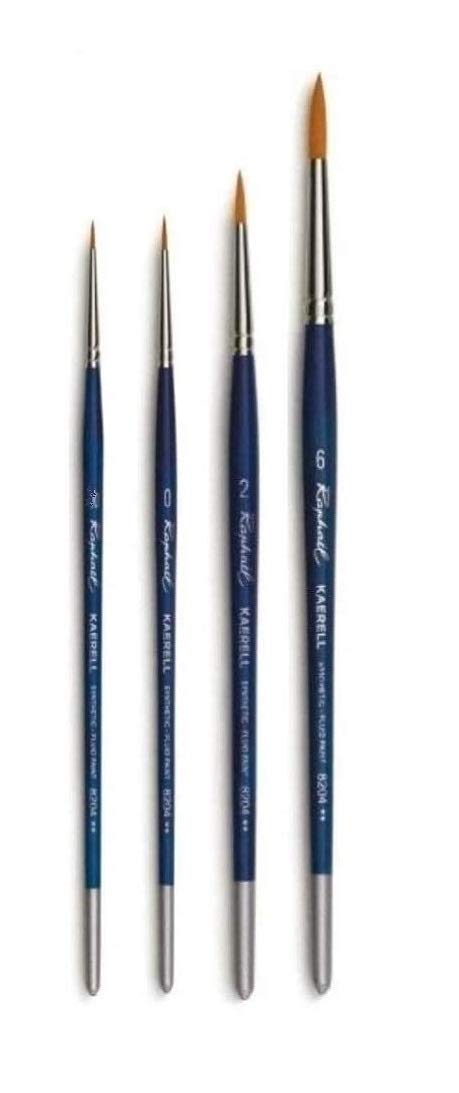 Raphael Paintbrush Series 8204 Kaerell, 3/0, 0, 2, 6.Set 4 pcs, (Raphael France) Espace Beaux Arts