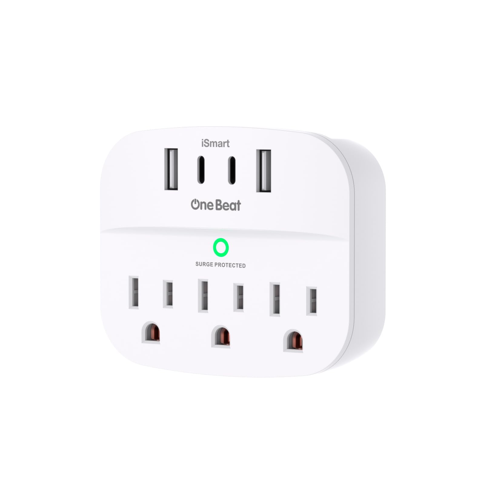 Photo 1 of 1 Pack Multi Plug Outlet Splitter with USB, Surge Protector Outlet Extender with 3 Wall Outlets 4 USB Wall Charger(2 USB C), 490 Joules, ETL Listed, Small Outlet Adapter Plug Extender for Travel,White