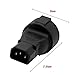 Toptekits IEC 320 C14 Male to Europe Schuko Female Socket Short Power Plug Converter Adapter for UPS PDU,Euro UPS/PDU Power Cord Connecter