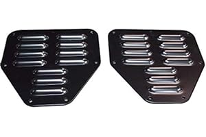 TABOO CUSTOMS LLC Hood Louvers/Vents for Jeep Wrangler (TJ & YJ) Matte Black