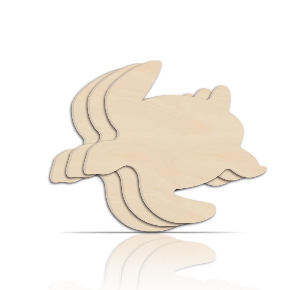 BENECREAT 3Pcs Sea Turtle Wooden Cutouts, Unfinished Wooden Tortoise Cutouts, Wooden Pieces for DIY Summer Beach Decor, Wooden Signs and Handmade Decorations