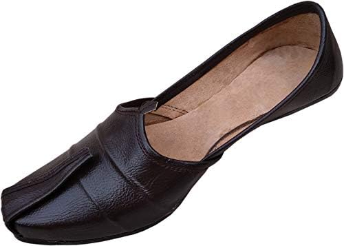 Dabby Enterprises 010coffe khusa Men`s Boys Leather khusa jalsa jutis mojaris Dark Brown