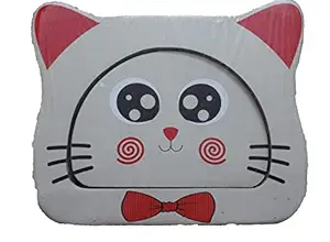 Smarty Pet 2 in 1 Cardboard Scratcher, Reversible, Recyclable Corrugated Scratch Toy for Cat, Lounge for Furniture Protection (Cat Face), 35 * 26 * 29 cm