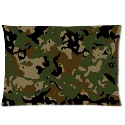 Camouflage Military Uniform Green Army Camo Pattern Throw Pillow