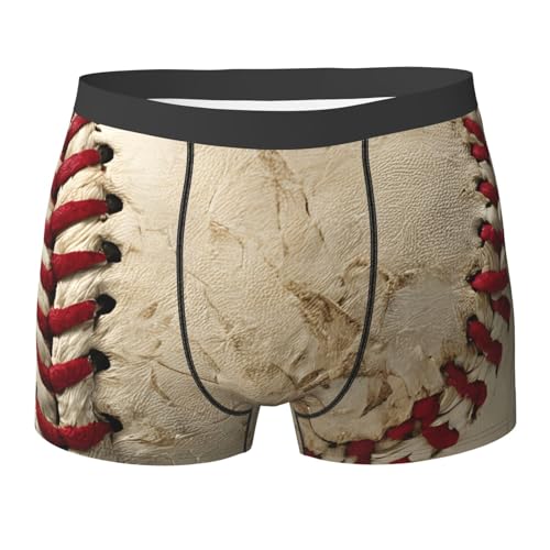 SYHEART Baseballs Print Men'S Boxer Briefs With Elastic Comfort Fit Design For All-Day Wear