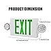 AKT LIGHTING LED Emergency Light & Exit Sign Combo, Green Exit Sign, UL Certified Emergency Exit Light, Adjustable Lamps with Back-up Battery for Business (Green, 6 Pack)