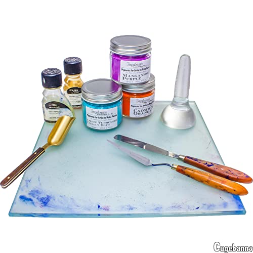 Tempered Frosted Glass Paint Muller Slab Mineral Pigment Grinding Plate