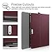Fintie New Surface Pro 2017 / Surface Pro 4 Case, Multi-Angle Viewing Portfolio Business Cover for Microsoft Surface Pro 2017 / Pro 4 / Pro 3, Compatible with Type Cover Keyboard - Burgundy