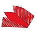 Sea Team Cotton Headband Bows Red with White Polka Dots Double Wide Headwrap Cotton Head Band (36.6