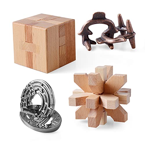 ActPo Brain Teaser Puzzles for Adults and Kids Unlock Interlock 3D