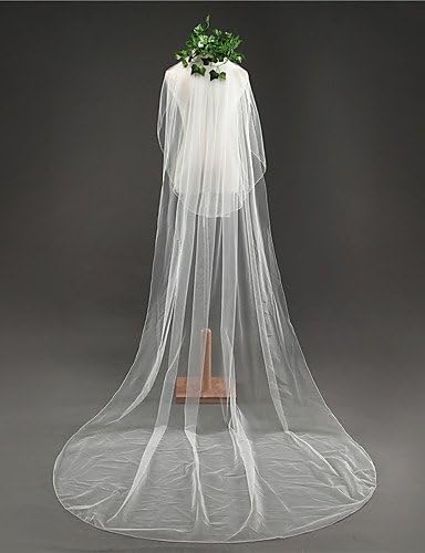 FJY&G Two-tier Classical Wedding Veil Cathedral Veils 53 Fringe Tulle