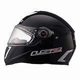 LS2 FF387 Snow Solid Black Snow Helmet - Small