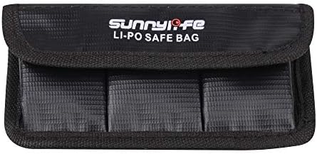 LCLrute Explosion-Proof Fireproof Radiation Guard Safety Battery Storage Bag Cover for DJI Osmo Action (Three Batteries)