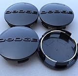 DBGV 4Pcs 2.5 63MM INCH Black Center Wheel HUB Cover CAPS Rim Emblem Logo Fits Dodge