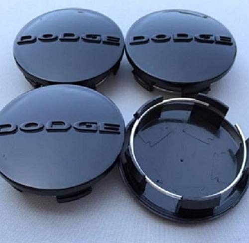 DBGV 4Pcs 2.5 63MM INCH Black Center Wheel HUB Cover CAPS Rim Emblem Logo Fits Dodge (Best Tires For Dodge Charger Rt)