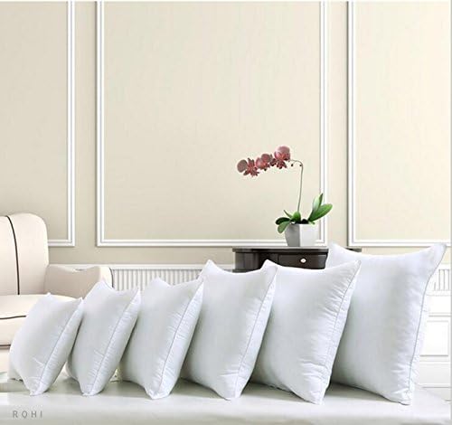 Rohi Square Polyester Cushion Pad Inserts, Filler Inner, Full Range of Sizes, White (Pack of 2, 20" x 20" (50cm x 50cm))