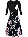 Cinery Women's 3/4 Sleeve Tie Front Floral Breastfeeding and Maternity Dresses