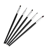 350buy Nail Art Painting Acrylic UV Gel Salon Pen Flat Brush Kit Set Dotting Tool 5PCS