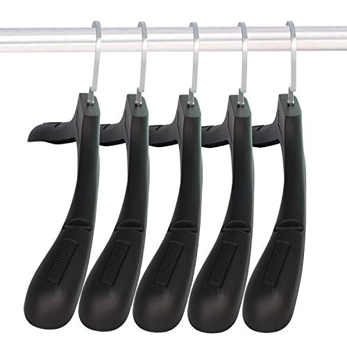 Plastic Extra Wide Suit Hangers, Pack of 20, Width 17.7",Notched