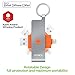 iPhone Memory Card Reader, Omars USB 3.1 Portable Card Reader OTG Adapter with Lightning Connector for Micro SD Card/TF Card Compatible with iPhone iPad MacBook (SD Card not Included) - Orange