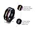 XUANPAI 8mm Custom Engraved Stainless Steel Two-Tone Rainbow Inlay Edge Dome Brushed LGBT Couples Rings