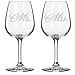 National Etching Mr and Mrs Wine Glasses, Set of 2