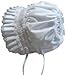 N'ice Caps Baby Girls Puffy Open Back Lace Trimmed Bonnet (3-6month)
