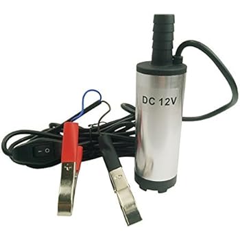 Enjoydeal DC 12V Submersible Water Pump Aluminum Diesel Fuel Transfer Pump 38mm Diameter Water Oil Diesel Fuel Transfer Refueling