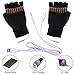 Unisex Women's & Men's USB Heated Gloves Mitten Winter Hands Warm Laptop Gloves,Yinuoday Full & Half Heated Fingerless Heating Knitting Hands Warmer Washable Design (Men Black)