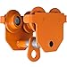 OrangeA 3 Ton Heavy Duty Manual Capacity Plain 6000LBS Push Track Roller Trolley Crane Lift Dual Wheels Garage Hoist for Straight Curved I Beam (Manual Trolley 3 Ton)