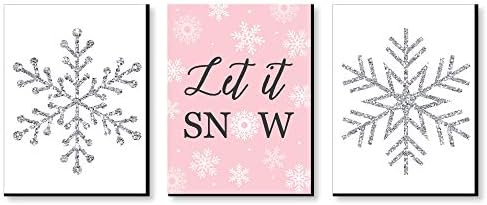 Big Dot Of Happiness Pink Winter Wonderland Christmas Wall Art And Holiday Snowflake Decorations 7 5 X 10 Inches Set Of 3 Prints Amazon Ae
