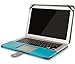 MOSISO PU Leather Case Compatible with MacBook Air 11 inch Case A1370 A1465, Book Folio Protective Stand Cover Sleeve, Blue