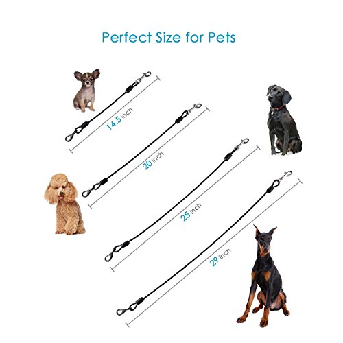 Dog Seat Belt Car Seatbelts for dog Restraint Tether, Chew-proof Cable Seatbelt for Medium Dogs, Coated Cable Vehicle Seatbelts for Safety, Medium Size