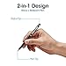 amPen Stylus - Hybrid 2-in-1 Touchscreen Stylus and Ink Pen (2-Pack, Black and Brushed Aluminum)