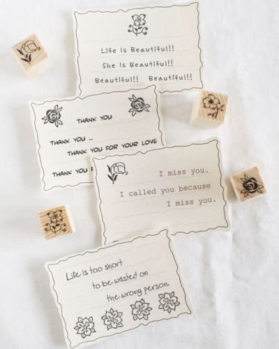 Shopline 12 Pieces Vintage Stamps, Wooden Rubber Stamps with Flower Lace for Letters Diary Craft Scrapbooking