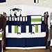 Sweet Jojo Designs Navy Blue and Lime Green Stripe Lamp Shade