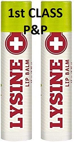 P.R. Lysine Lip Balm 2 Tube Saver Pack 0.15 OZ (4 g) Fast Dispatch