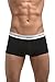 Italian Designed Trunks 2 Pack KRONIS Mens Underwear Premium 180gsm Cotton, Small, Black + Marble Grey